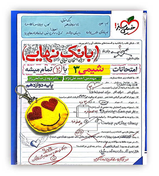 بانک نهایی شیمی دوازدهم (خیلی سبز)