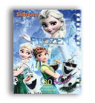 دفترچه یادداشت سیمی 80برگfrozen (سهند)السا و آنا