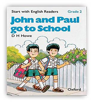 start with english readers john and paul go to school(رهنما)